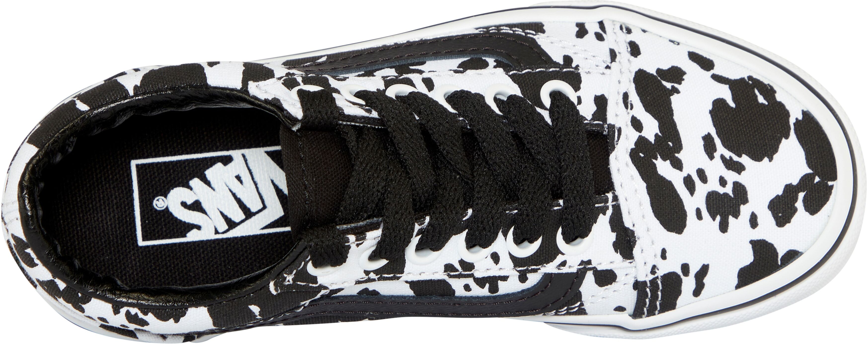 Sneaker VANS "Old Skool", Jungen, Gr. 29, schwarz-weiss (y28, cow schwarz, weiß), Leder, Schuhe Sneaker, für Kinder y28, cow schwarz, weiß 29