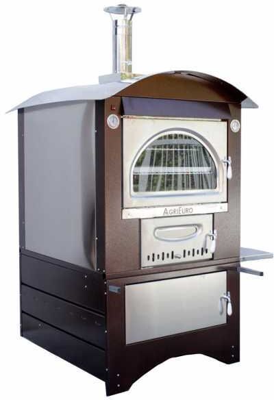 AgriEuro TOP-LINE AgriEuro Maximus 100 Deluxe EXT - Edelstahl Holzbackofen für draußen - kupferfarben