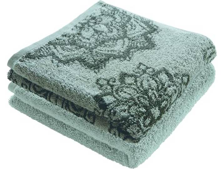 Erwin Müller Duschtuch Bühl 2er-Pack Jade Größe 70x140 cm - besonders flauschig, voluminös, äußerst saugfähig