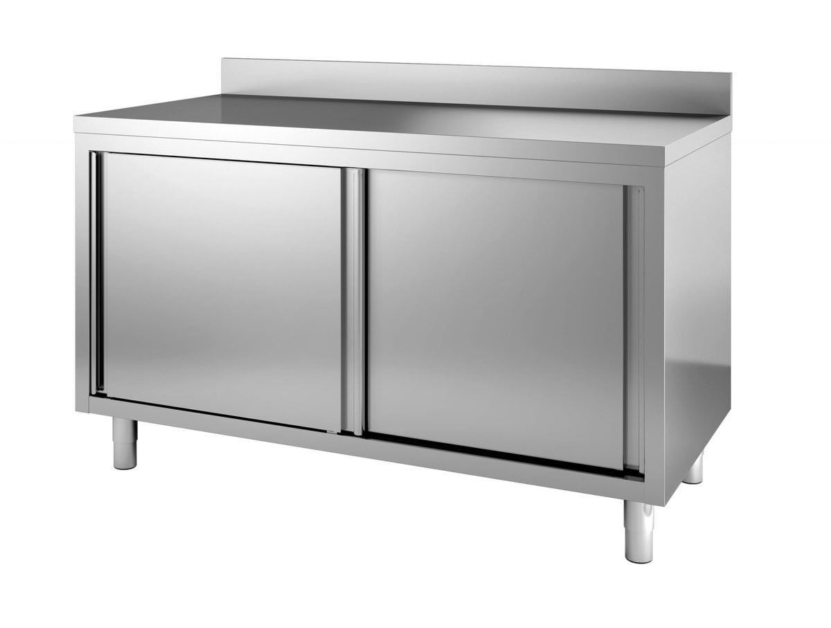 Combisteel Werktafel met Schuifdeuren en Rand - 1800 mm