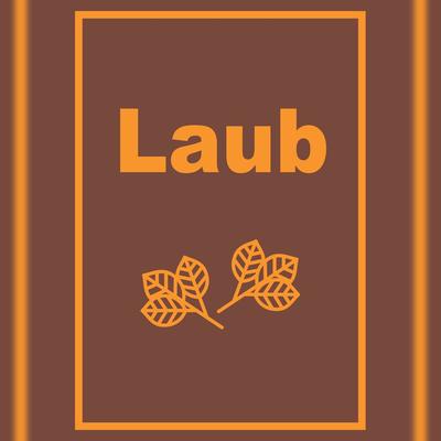 HB-Druck Laub Mülltrennung Schild mit Text Symbol Blätter Blattwerk hochkant A6 (105x148mm)