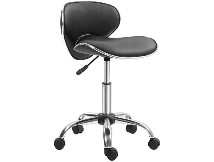 ComfortXL Bürohocker De-18041 höhenverstellbar 44-56 cm, Sattelform Schwarz, Metall, 48x74x44 cm, Büromöbel, Bürostühle, Bürohocker