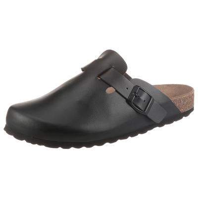 Clog ANISTON SHOES, Damen, Gr. 38, schwarz, Lederimitat, unifarben, Schuhe Clog, Gartenschuh, Berufsschuh, Hausschuh in klassischer Form