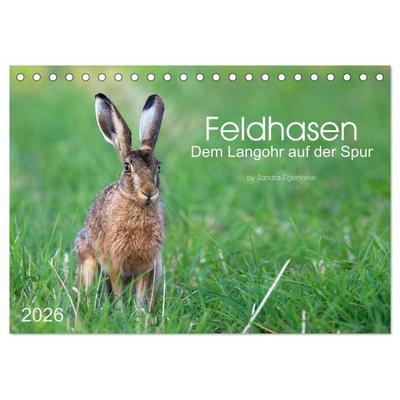 Feldhasen - dem Langohr auf der Spur (Tischkalender 2026 DIN A5 quer), CALVENDO Monatskalender