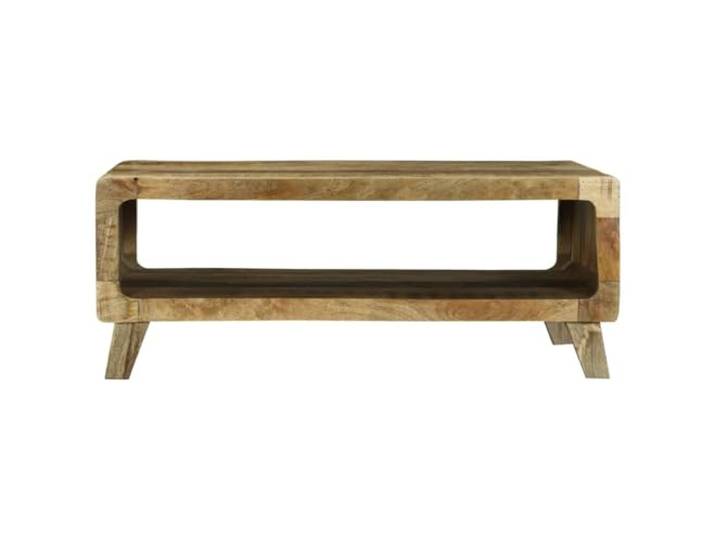 KTHLBRH Couchtisch 90 x 50 x 35 cm Mangoholz massiv braun Mit Ablage, modernes Design, einfache Montage, Verwendung im Innenbereich