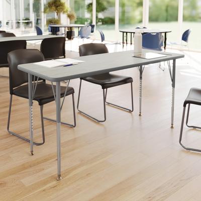 Lancaster Home Commercial Adjustable Height Rectangular Activity Table-Standard Legs