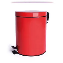 Excelsa Mülleimer Cleany Metall 5 Lt Rossa