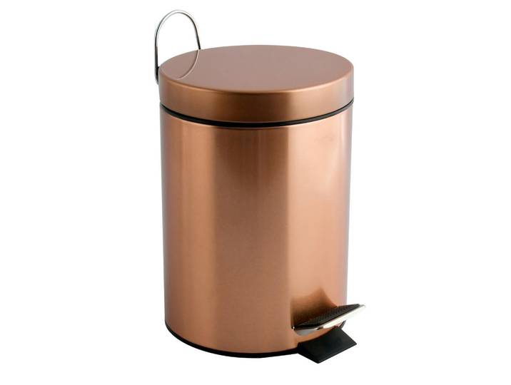MSV Treteimer Hans, Kupferfarben, Kunststoff, 3 l, 17x17x24.5 cm, Haushalt & Reinigung, Reinigung, Mülleimer & Abfallsammler
