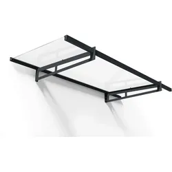 Palram Canopia Bremen Vordach, anthrazit, klar 205 x93,5 x 19 in cm (LxBxH)