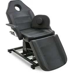 Barberpub Elektrische Tattoo Liege Massageliege, Kosmetikliege Set, Therapieliege Schönheitsausrüstung klappbar & höhenverstellbar, 0100 (Schwarz / Weiß)