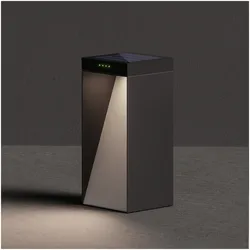 Klewe Milio Akku Solarleuchte graphitgrau 240° Abstrahlwinkel