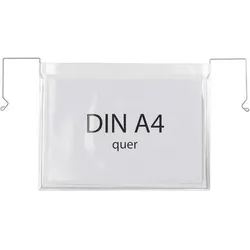 Transpak, Verpackungsmaterial, Drahtbügeltasche Masse 230x302mm A4 Stärke 180μ quer o.Klappe PVC-Weichfolie transparent (200 Stk.)
