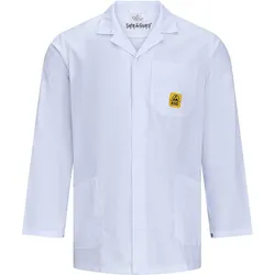Top Swede,  ESD-Arbeitsmantel 1/2 "Pro Line", weiss, Grösse S (S)