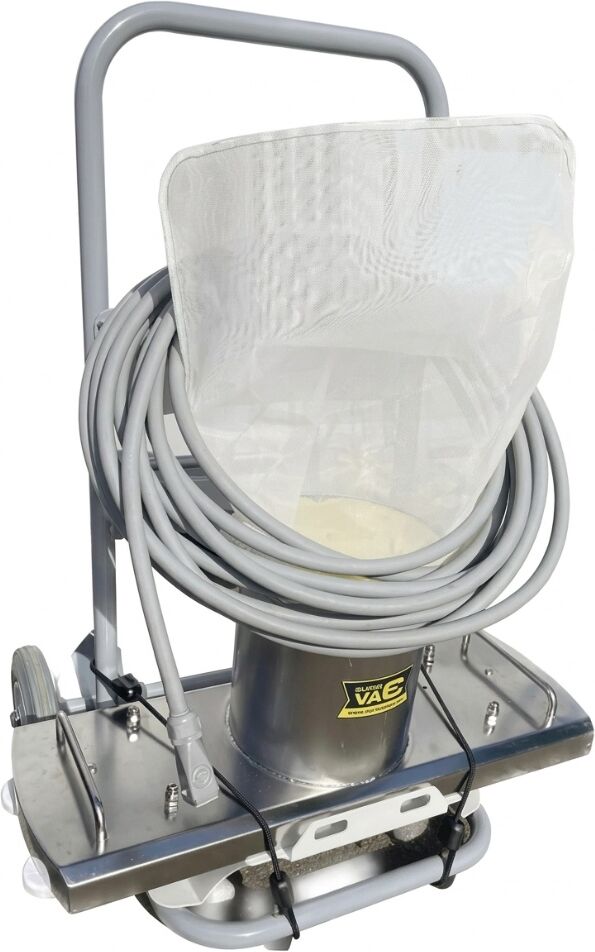 Balai aspirateur piscine Hexagone Quick Vac INOX 600mm batterie avec chariot