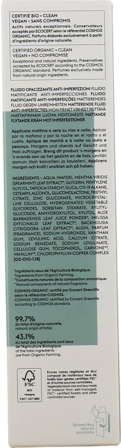 Patyka Pure Fluido Matificante Antiimperfecciones 40ml