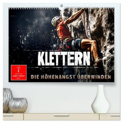 Klettern - die Höhenangst überwinden (hochwertiger Premium Wandkalender 2027 DIN A2 quer), Kunstdruck in Hochglanz