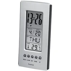 Hama LCD-Thermometer, Thermometer + Hygrometer, Silber