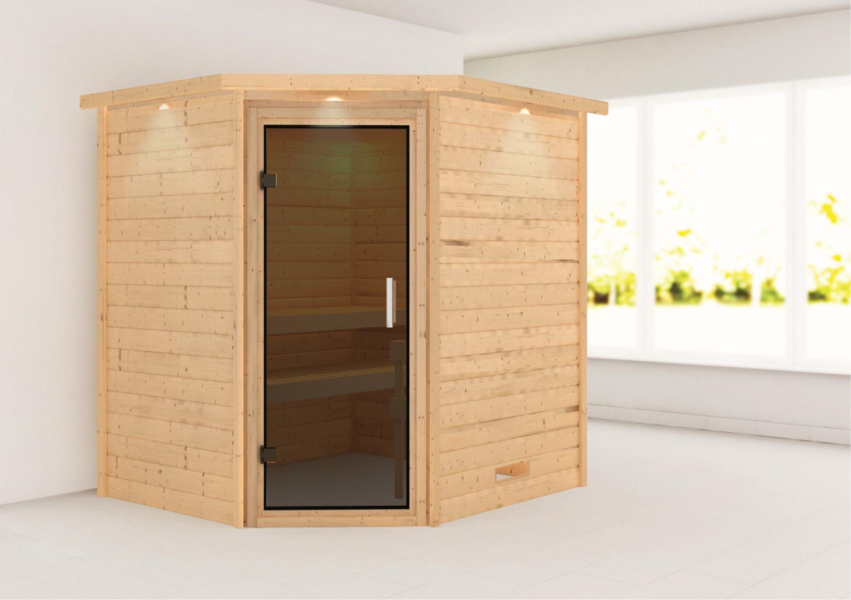 KARIBUHOLZT Sauna Mia Eck, o. Zub. graphitf. GGT u. DK 16880548