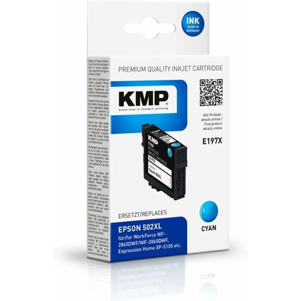 KMP Patrone Epson 502XL Cyan 470 S. E197X Remanufactured