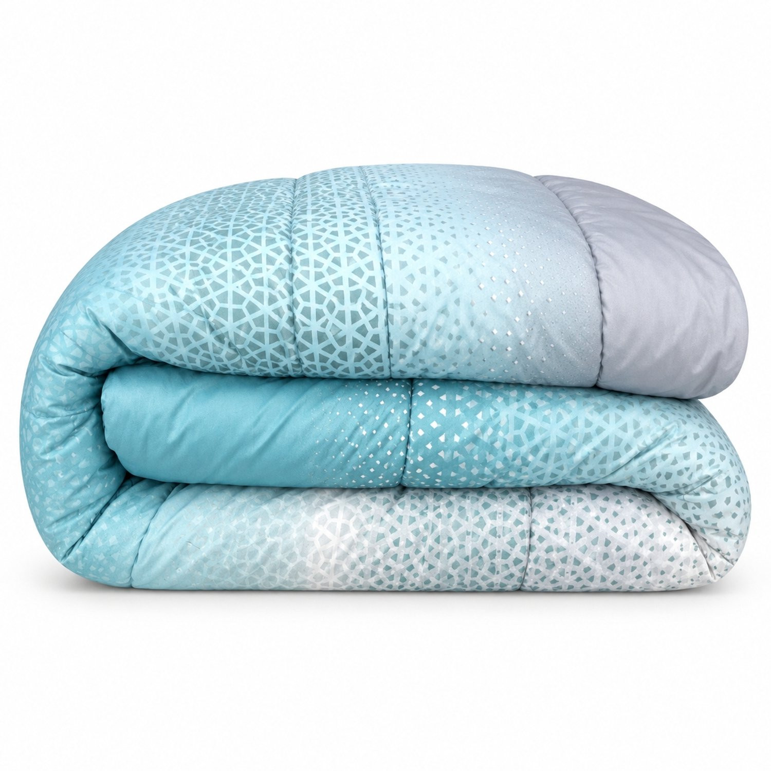 Tweezijdig bedrukt dekbed zonder hoes 2 in 1 - Aqua - 240 x 220 cm