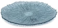 Zodax Axel Icy Sapphire Glass Plates, Set of 6