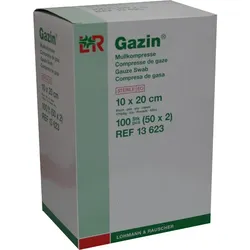 Gazin Kompresse 10x20cm 8Fach Steril 100 ST