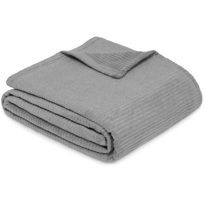 Wohndecke IBENA "Wohndecke Cordoba", grau, B:150cm L:200cm, Baumwolle, Polyacryl, Polyester, Wohndecken, Wohndecke, Mit trendiger Cord-Struktur, made in Germany