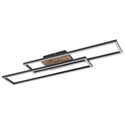 GLOBO LIGHTING LED Deckenleuchte "DAKARI", bunt (schwarz, natur), 1 Stk., Leuchten, Deckenlampe, beweglich, Wohnzimmer, Schlafzimmer, LED Deckenleuchte