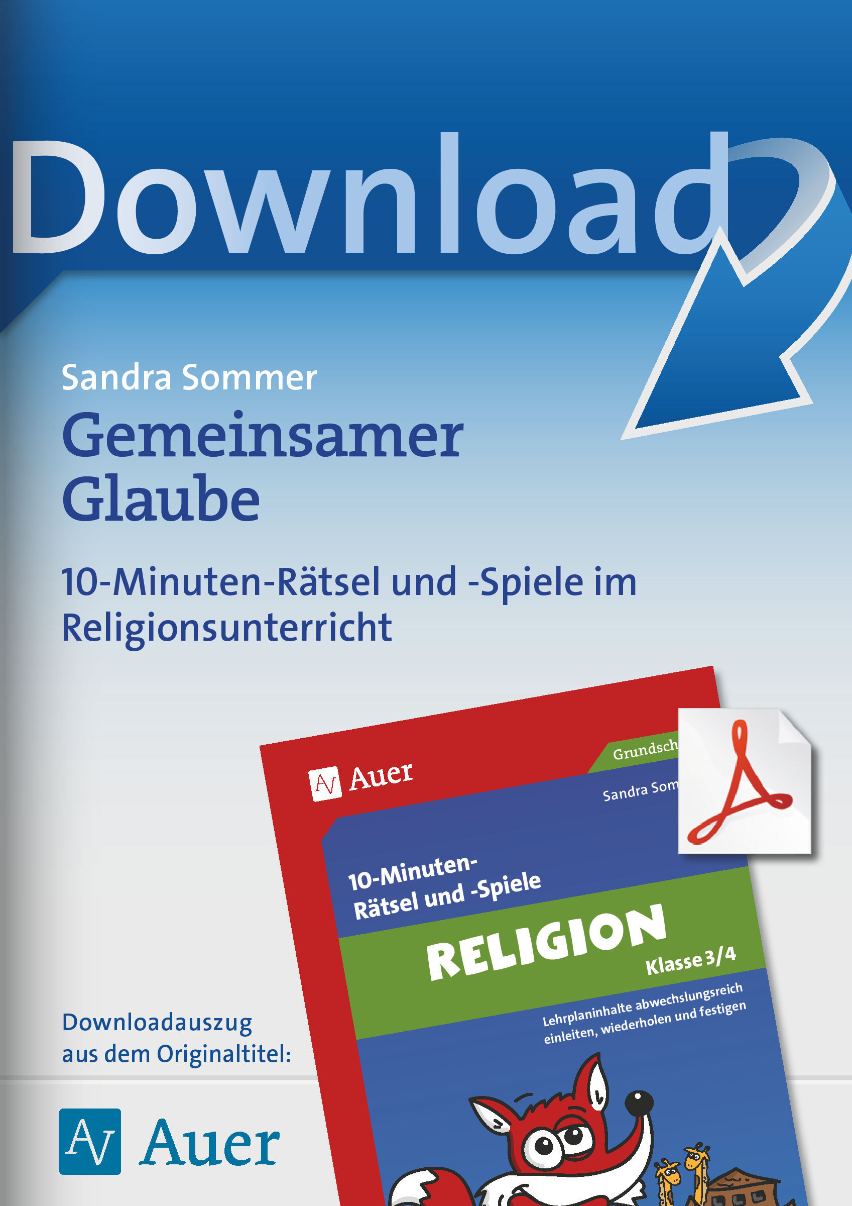 Auer Verlag Gemeinsamer Glaube