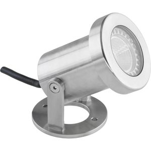 EVN Gartenstrahler 675210N, silber, GU10-Fassung, 230 V, IP67 wasserdicht