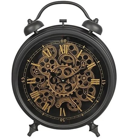 Thomas Kent Brooks Analoge Tafelklok - Zwart - Metaal - Rond
