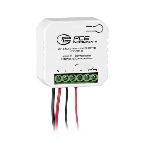 PCE Instruments PCE-PMR 20 |Wechselstrom AC 0 ... 20A |Auflösung 0,001A |Schaltausgang 10A / 220V AC |App-Steuerung