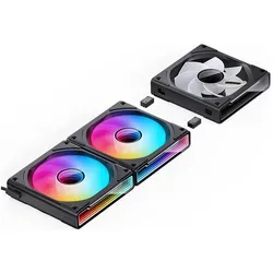 Jonsbo ZK-120BR 3in1 Lüfter - A-RGB, schwarz Reverse (120 mm, 3x), PC Lüfter, Schwarz