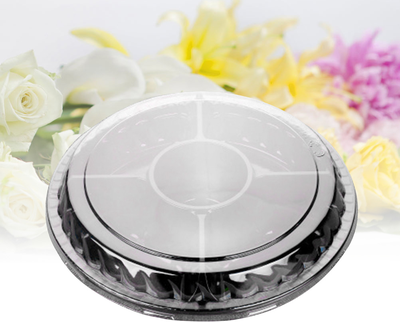 The Handy Homestead Disposable Salad Trays With Lids Round Compartment Food Containers For Parties & Meal Prep Disposable Salad Trays With Lids Round Compartment Food Containers For Parties & Meal Prep