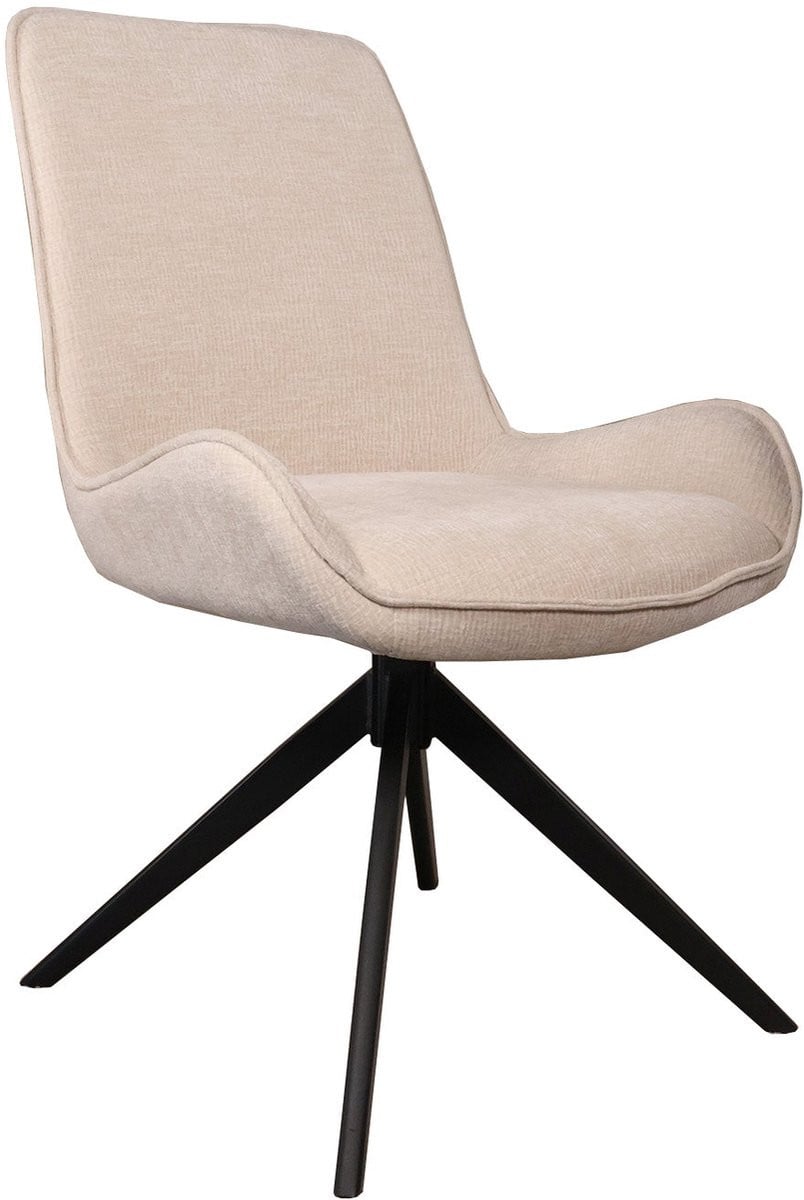 Draaibare eetkamerstoel Marloes beige