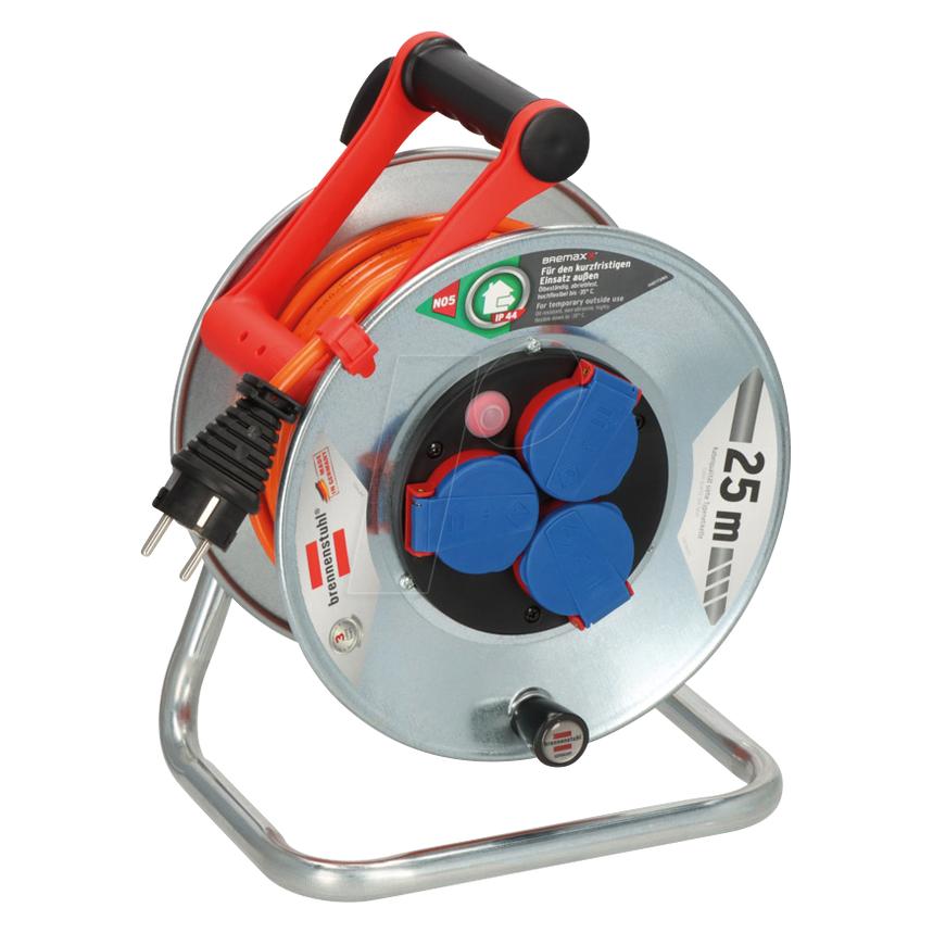 Brennenstuhl 1198740 Kabeltrommel 25 m Orange Schutzkontakt-Stecker (25 m, 1.50 mm²) (1198740)