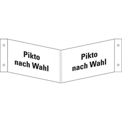 Aufkleber I Rettungs-Nasenschild blanko, Kunststoff, 400x200mm