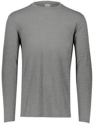 Augusta Sportswear 3075 Tri-Blend Long Sleeve Top in Grey Heather size 4XL   Triblend
