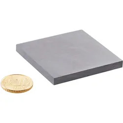 25 Quadermagnete, Ferrit, 50 x 50 mm, Höhe 5 mm, Y35, Haftkraft 2 kg, anthrazit