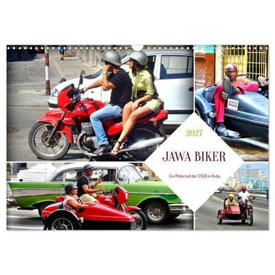 JAWA BIKER - Ein Motorrad der CSSR in Kuba (Wandkalender 2027 DIN A3 quer), CALVENDO Monatskalender