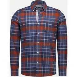 Langarmhemd mit Karomuster 2637-CAPRI BLUE M