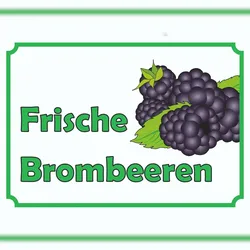 HB-Druck Verkaufsschild Schild Brombeeren A6 (105x148mm)
