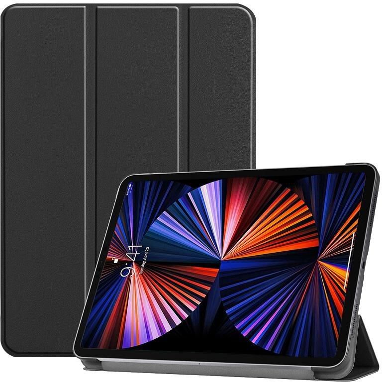 CoreParts TABX-IPPRO12.9-COVER1 Tri-fold Hard Shell Cover for iPad Pro 12.9" 5th Gen (2021), Auto Wake/Sleep, Black