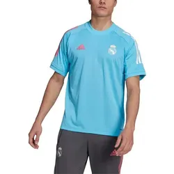 adidas Real Madrid Kurzarm-Trainingsoberteil hellblau/weiß M