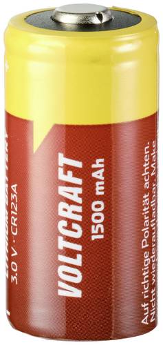 VOLTCRAFT CR123A Fotobatterie CR123A Lithium 1500 mAh 3V 1St.