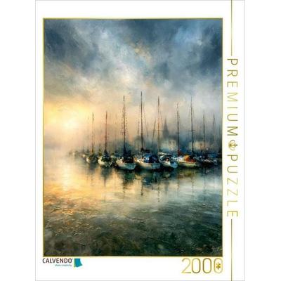 CALVENDO Puzzle Boote wiegen sich im sicheren Hafen | 2000 Teile Lege-Größe 90 × 67 cm Foto-Puzzle für glückliche Stunden, von , Calvendo Puzzle