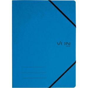 VON-Leitz Eckspanner 30110035, A4, Karton, blau