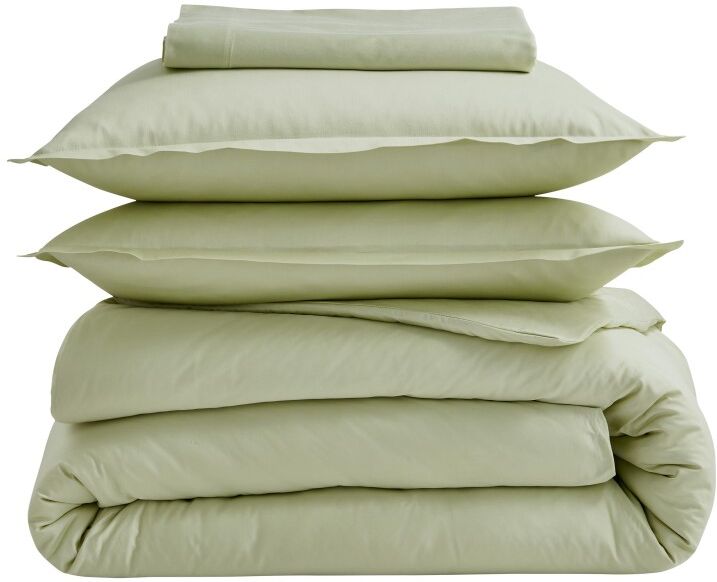 Drap housse satin Tradilinge TILLEUL (Couleur : Tilleul)