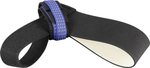 TRU COMPONENTS ESD-Dauerfersenband 1 St. Schwarz/Weiß Elastischer Klettverschluss, silbernes Gurtband, Schwarz/Weiß Bag