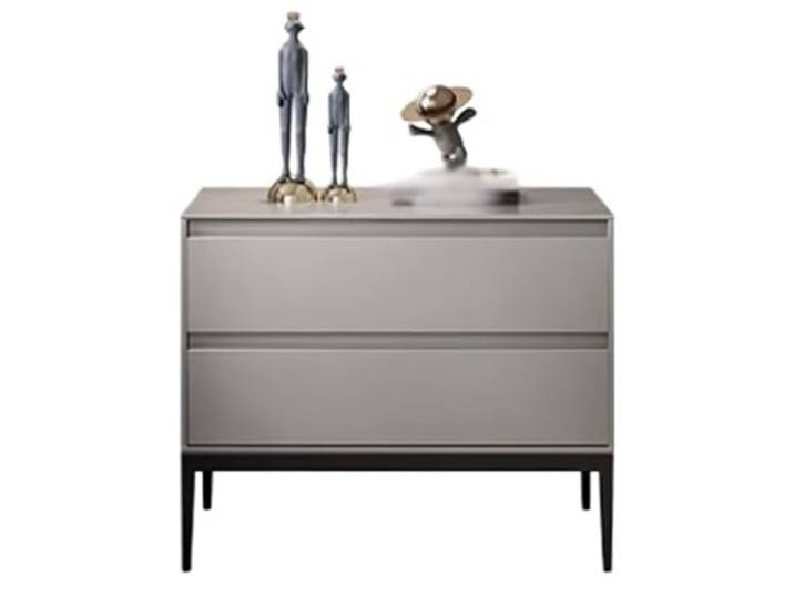 xiuling4568 Aufbewahrungs Organizer Sideboard Komplett Aus Holz Nachttisch Schlicht Bemalt for Schlafzimmer Keine Installation(Beige Gray,Small)